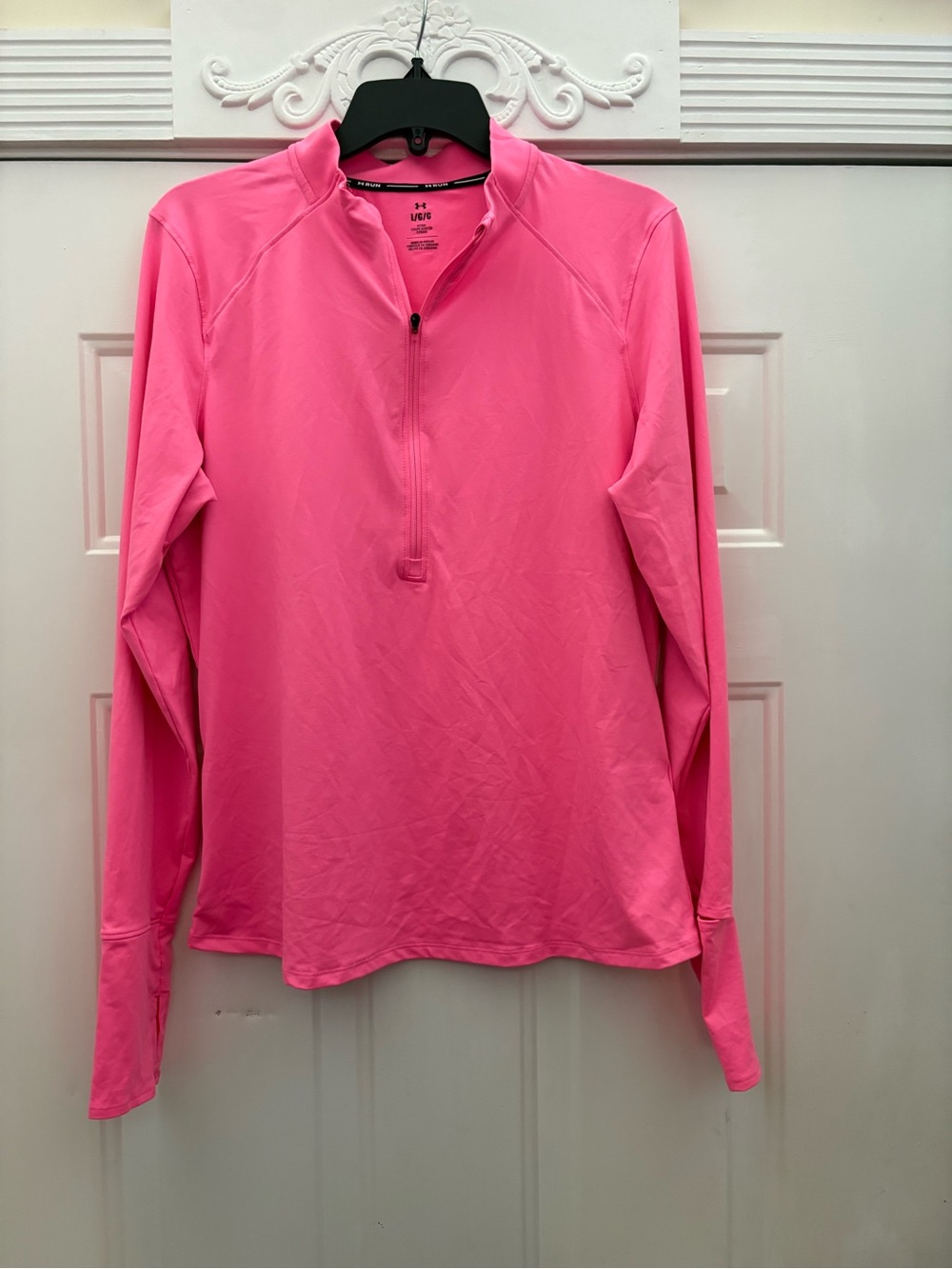 Under Armour Women’s Hot Pink Quarter Zip Long Sleeve Pullover